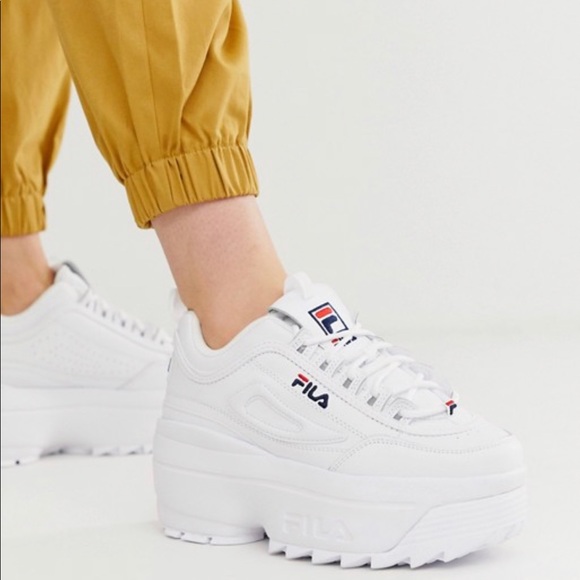 Fila | Shoes | Fila Disruptor Ii Platform Wedge Sneakers In White | Poshmark